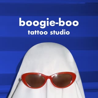 Boogie-Boo Studio profile: sheet ghost in red sunglasses